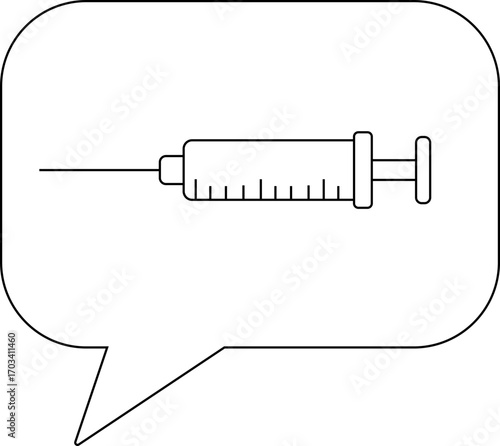 chat icon and injection icon with white background