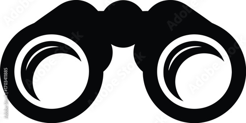Black binoculars optical device silhouette