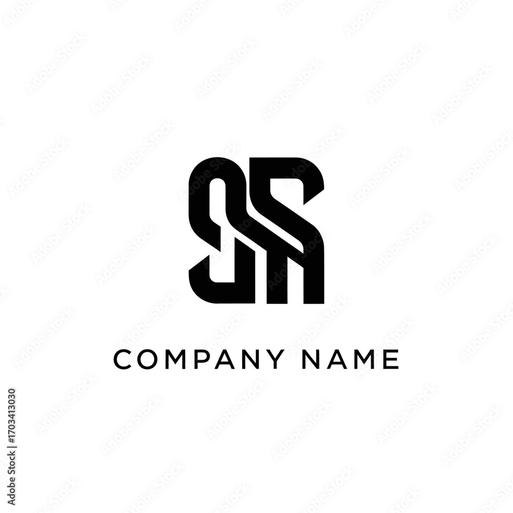 Obraz premium Modern logo design featuring the letters SR, perfect for branding and identity.