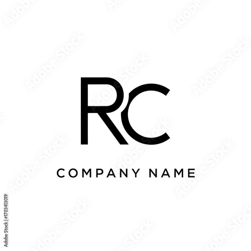 monogram logo design for company rc.