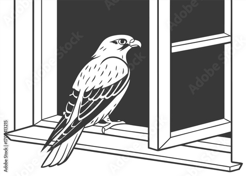 vector illustration of a bird