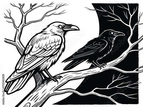 vector illustration of a bird