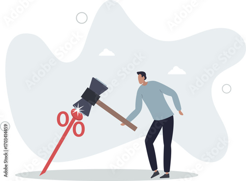 Federal Reserve low interest rate or central bank with long time zero percent interest rate until economic recover concept.life and employment of people.