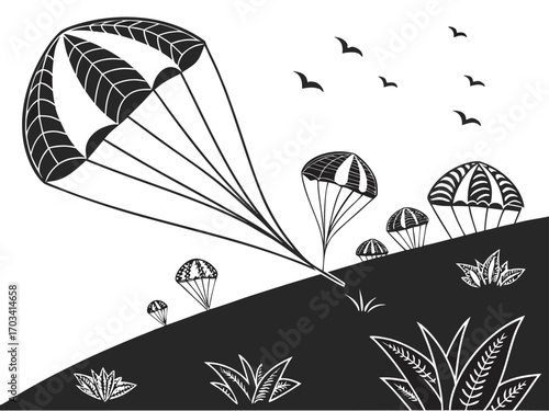 black and white background with butterflies