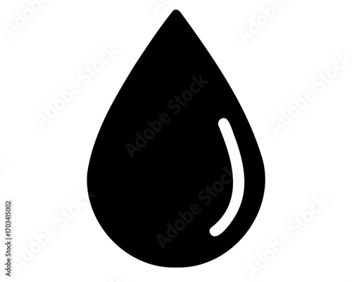 Simple Icon Representation of a Drop of Liquid or a Tear