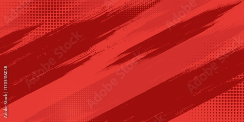 Pop art style dotted red banners collection in red black color. Vector illustration.	eps 10
