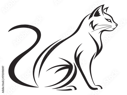 black cat vector