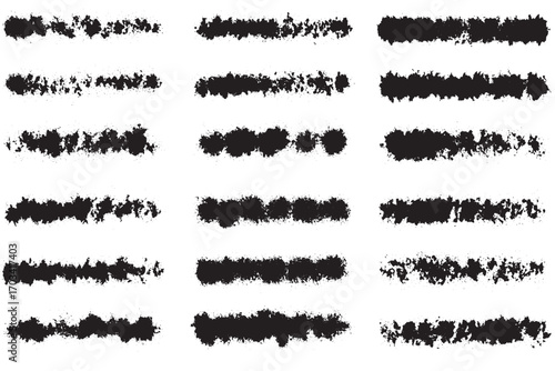  Set of Grunge Ink Brushes
