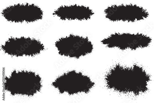 Gritty Black Ink Blots