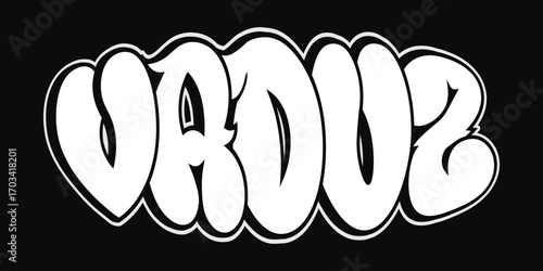 Graffiti Wordmark VADUZ on Black