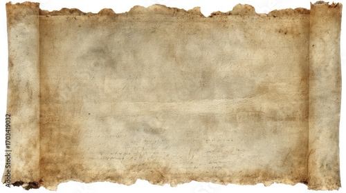Blank ancient scroll parchment, perfect for adding text or designs