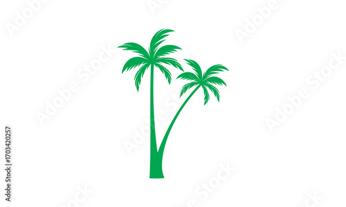 Branched coconut tree icon design