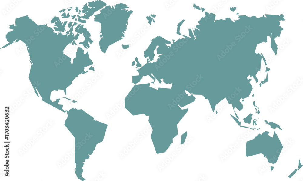 Obraz premium Flat World Map Design
