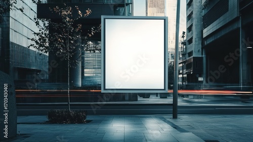 Blank billboard urban mockup