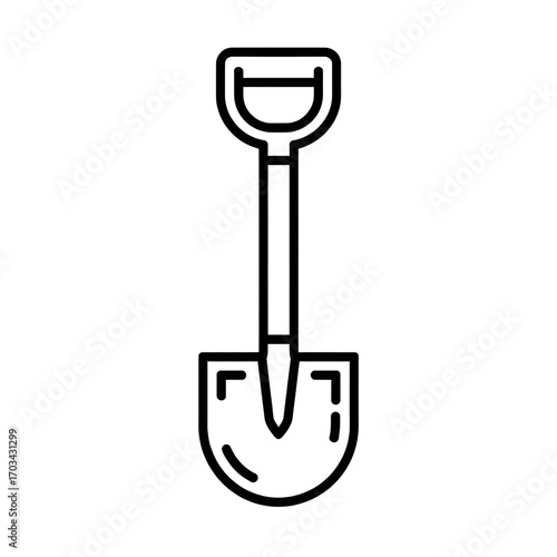 Shovel Illustration | Gardening, Construction, Digging, Tool, Outdoors, Soil Coloring page