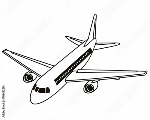  passenger jet icon.