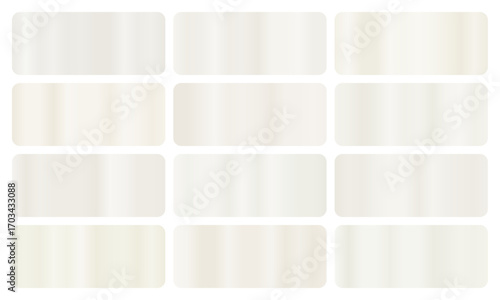 Eggshell gradient, A set of off-white glossy gradients, The texture of a smooth shell surface. A collection of natural metallic gradients, organic gradients, eggshell pack, Vector illustration, vector