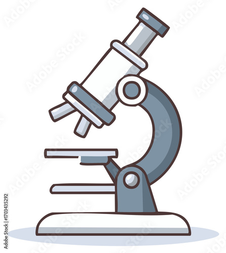Scientific laboratory microscope used for viewing small objects and scientific research