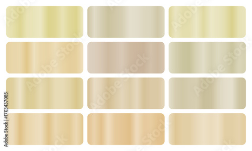 Sand gradient, A set of beach brown glossy gradients, The texture of a smooth shore surface. A collection of coastal metallic gradients, seaside gradients, sand pack, Vector illustration, vector 10ep