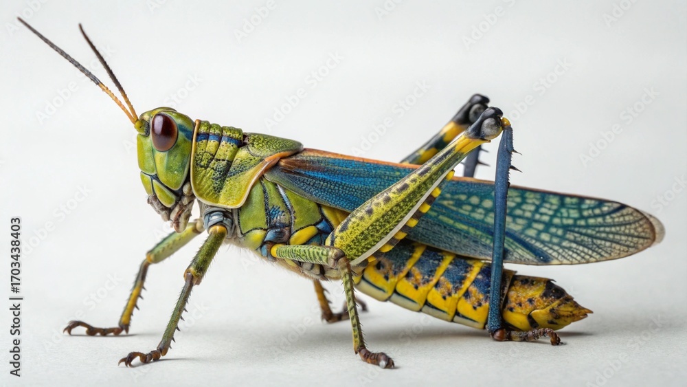 Fototapeta premium Leichhardt’s Grasshopper on studio background