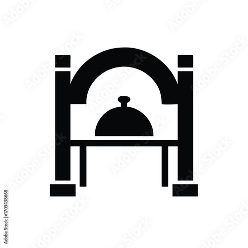 Luxury Dining Archway with Cloche Server Silhouette