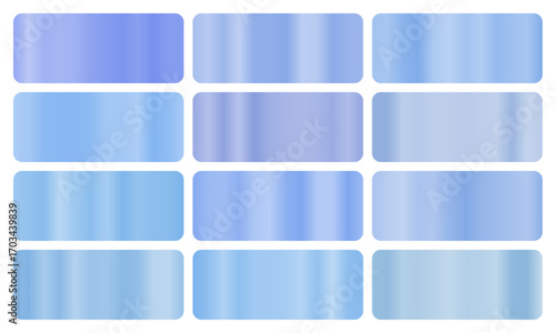  Periwinkle gradient, A set of lavender blue glossy gradients, The texture of a smooth flower surface. A collection of floral metallic gradients, spring gradients, periwinkle pack, Vector illustration
