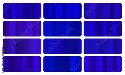 Sapphire gradient, A set of precious blue glossy gradients, The texture of a smooth gemstone surface. A collection of jewel metallic gradients, brilliant gradients, sapphire pack, Vector illustration