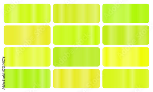Lime gradient, A set of citrus green glossy gradients, The texture of a smooth zest surface. A collection of bright metallic gradients, zesty gradients, lime pack, Vector illustration, vector 10eps
