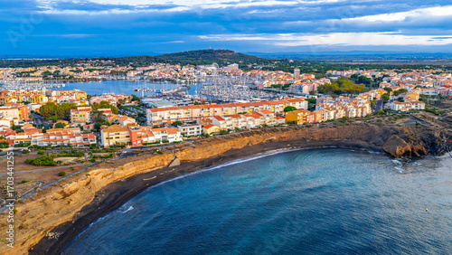 Grande Conque Beach at sunrise, Cap d'Agde, Occitanie, France