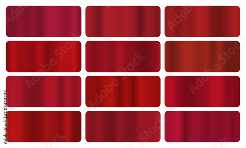 Burgundy gradient, A set of wine red glossy gradients, The texture of a smooth leather surface. A collection of maroon metallic gradients, deep gradients, burgundy pack, Vector illustration, vector 10