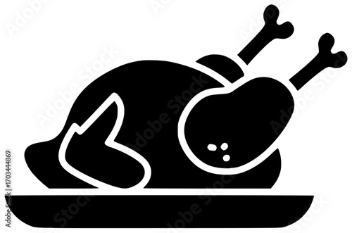 food illustration grilled silhouette meat logo plate icon roasted outline white rib knife lamb leg low made nutrition pepper shape herbs vector graphic background