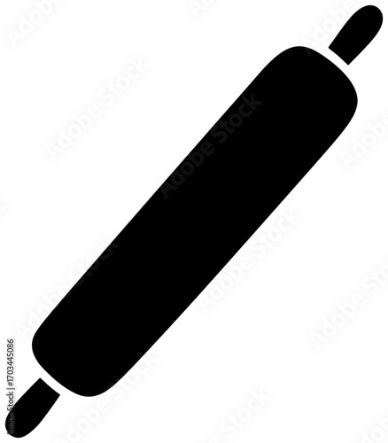 kitchen illustration cooking silhouette bakery logo food icon cook outline dough pin rolling culinary utensil pastry baking bake preparation shape for vector graphic background