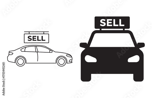 Car Sale and Dealership Icons