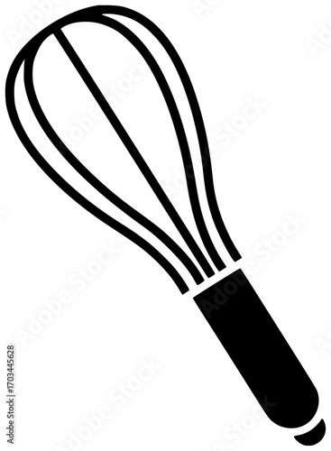 mixer illustration whisk silhouette kitchen logo cooking icon cook outline utensil tool mix food vector mixing equipment bakery isolated shape eggbeater vector graphic background