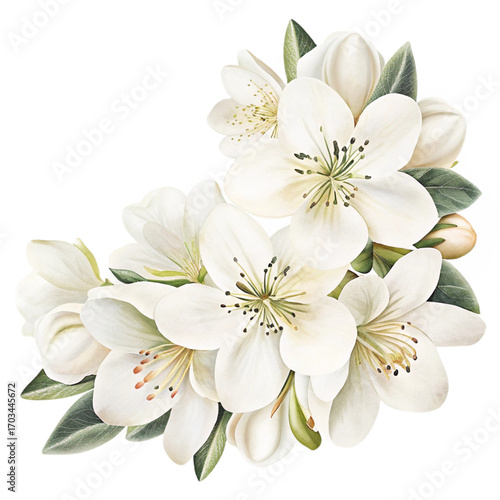 white flowers