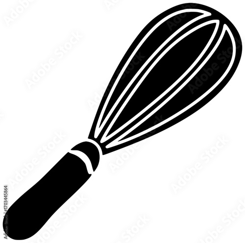 mixer illustration whisk silhouette kitchen logo cooking icon cook outline utensil tool mix food vector mixing equipment bakery isolated shape eggbeater vector graphic background