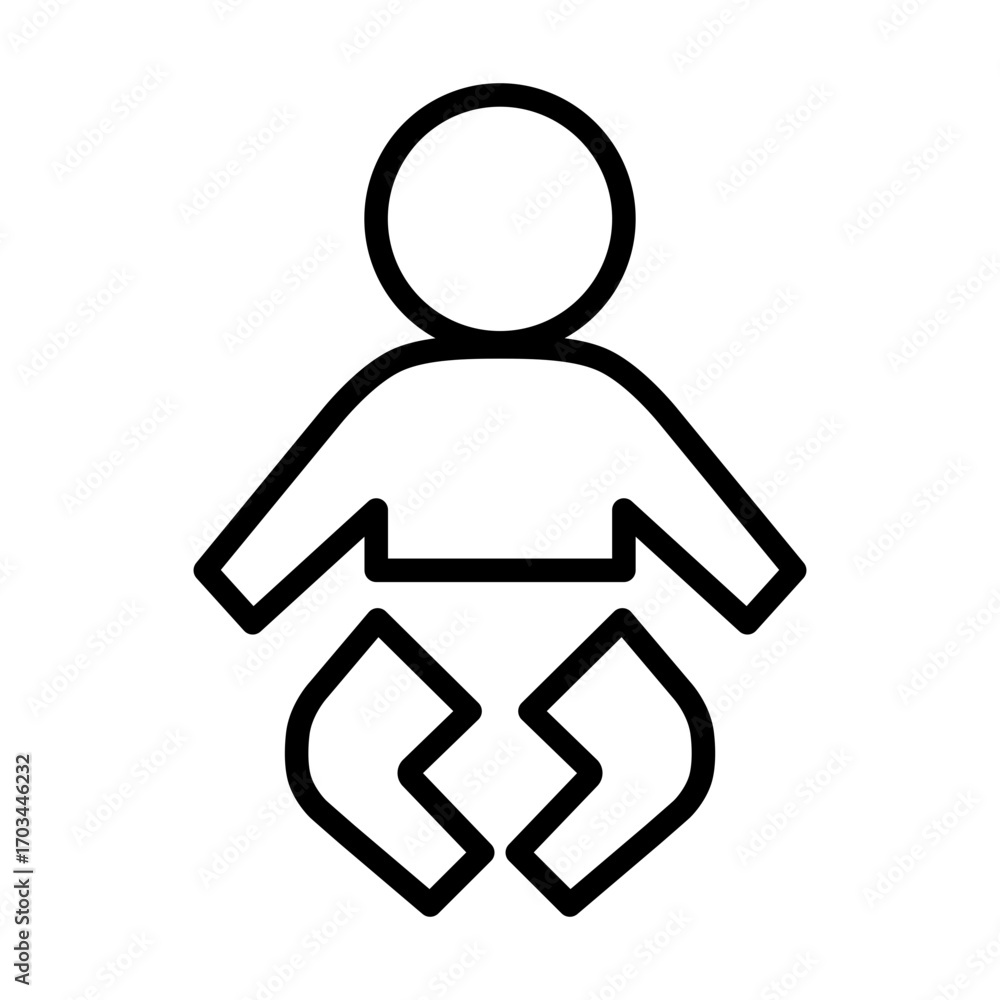 Fototapeta premium 乳幼児のピクトグラム（白塗りver.）