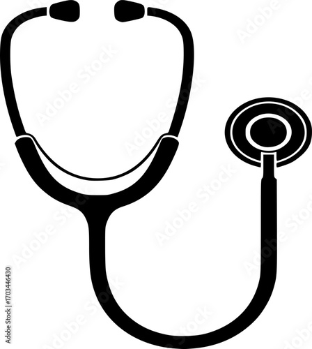 medical stethoscope icon isolated on white background