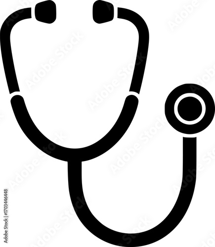 medical stethoscope icon isolated on white background