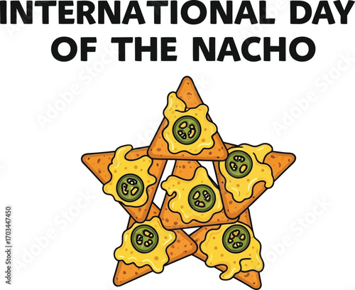 International day of the Nacho with star-shaped nachos celebrate cheesy snack