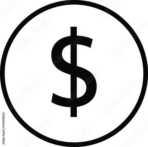 dollar icon on metal button