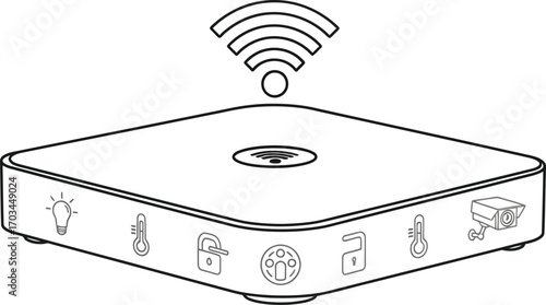 wireless router on white background