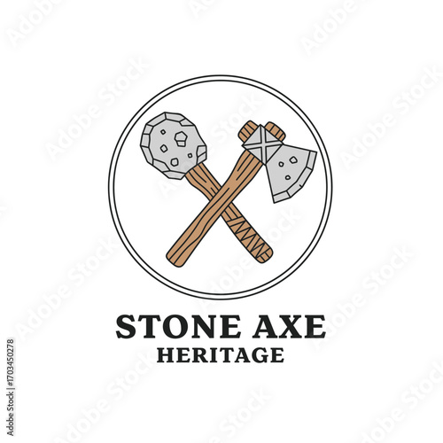 heritage ancient stone old archaeology prehistoric axe primitive