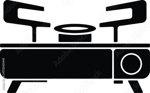 Black portable camping stove portable stove cooking equipment