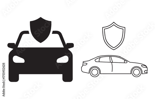 Car Insurance and Protection Icons