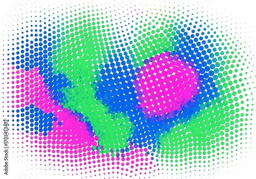Wallpaper Mural Colorful halftone pattern background vibrant dots modern abstract design Torontodigital.ca