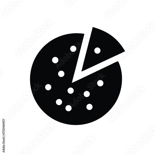 Simple Pizza Slice Silhouette Graphic Icon Design