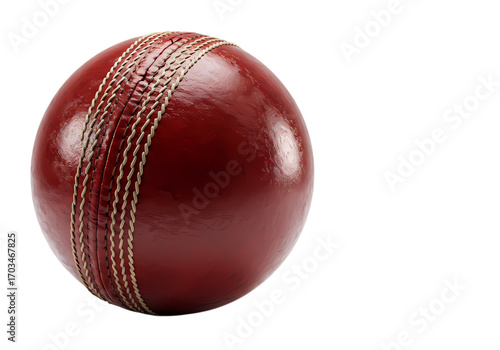 Wallpaper Mural Red Leather Cricket Ball Closeup Studio Shot isolated on transparent background Torontodigital.ca