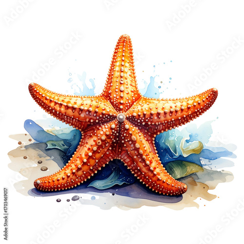 starfish isolated, ocean creatures, sea life, generative ai