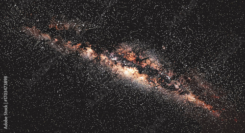 Magnificent Milky Way Galaxy view from Earth, capturing the cosmic wonder